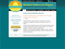 Tablet Screenshot of commonground-adr.org